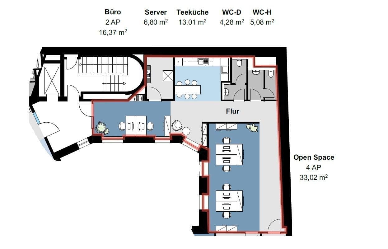 Prenájom kancelárie 135 m², Stuttgart, Bádensko-Wurttembersko Prenájom kancelárie 135 m², Stuttgart, Bádensko-Wurttembersko