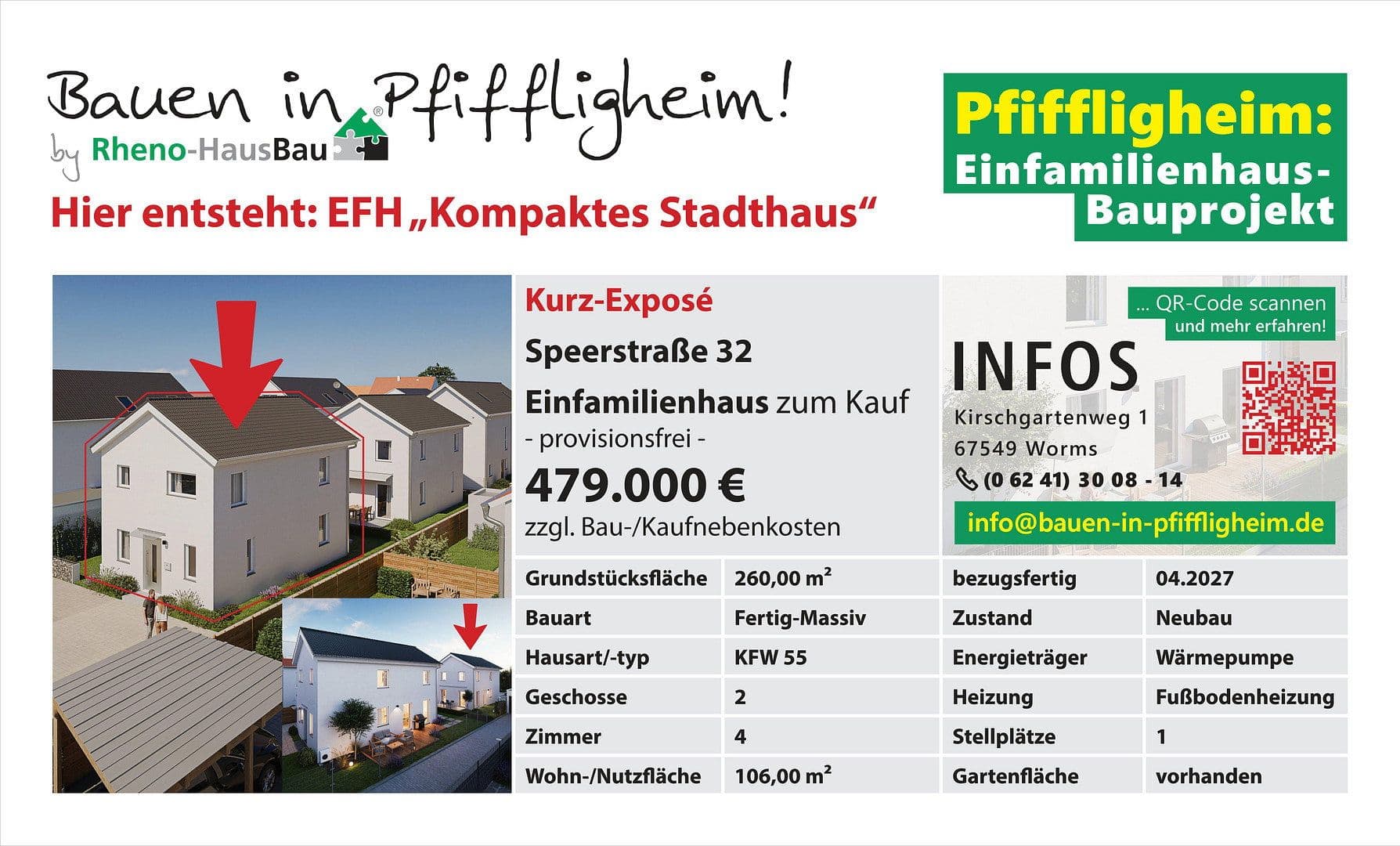 Predaj domu 113 m², pozemok 260 m², Speerstraße 32, Worms, Porýnie-Falcko Predaj domu 113 m², pozemok 260 m², Speerstraße 32, Worms, Porýnie-Falcko