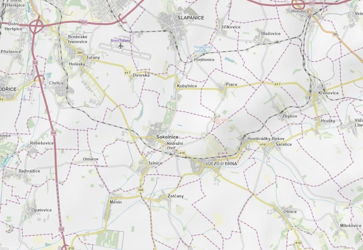 Predaj pozemku 3.674 m², Sokolnice, Jihomoravský kraj Predaj pozemku 3.674 m², Sokolnice, Jihomoravský kraj