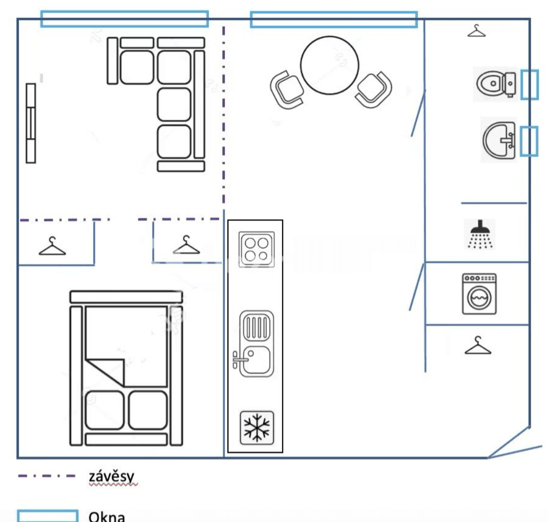 Prenájom bytu 2-izbový 42 m², U Libeňského pivovaru, Praha, Praha Prenájom bytu 2-izbový 42 m², U Libeňského pivovaru, Praha, Praha
