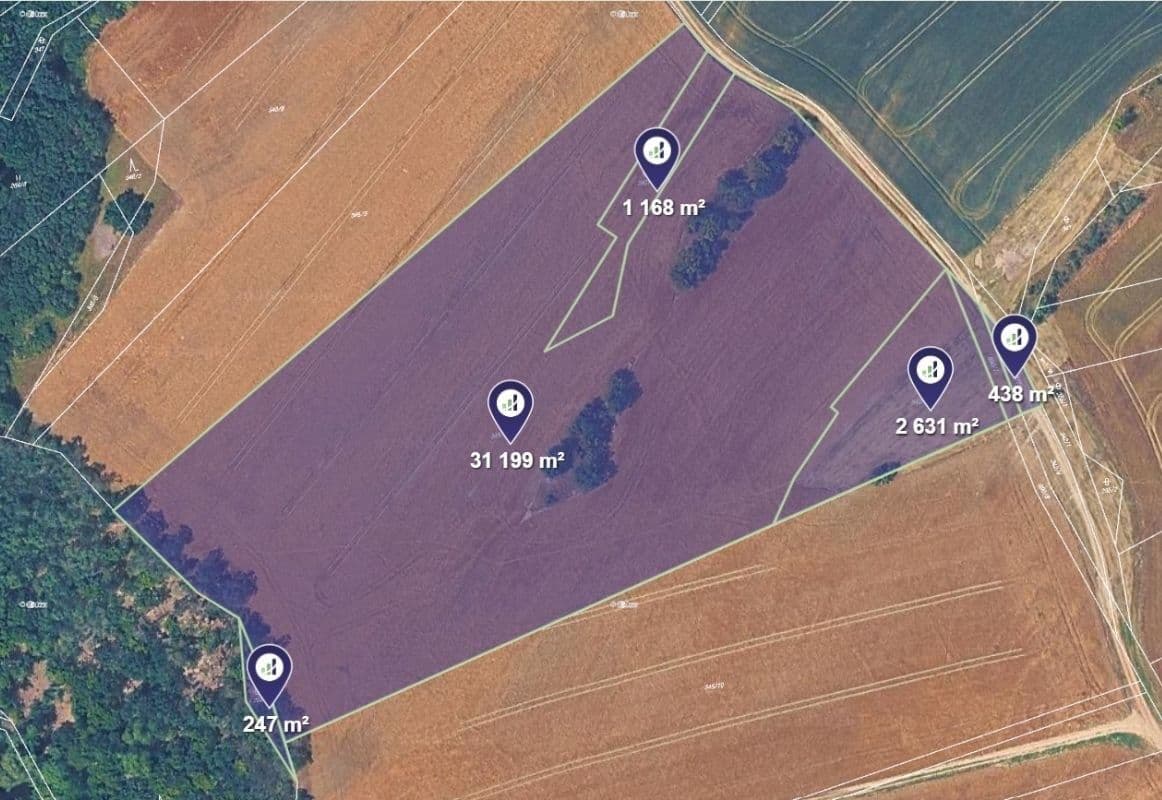 Predaj pozemku 35.683 m², Bojanovice, Středočeský kraj Predaj pozemku 35.683 m², Bojanovice, Středočeský kraj