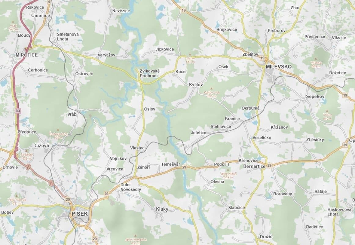 Predaj pozemku 14.408 m², Oslov, Jihočeský kraj Predaj pozemku 14.408 m², Oslov, Jihočeský kraj
