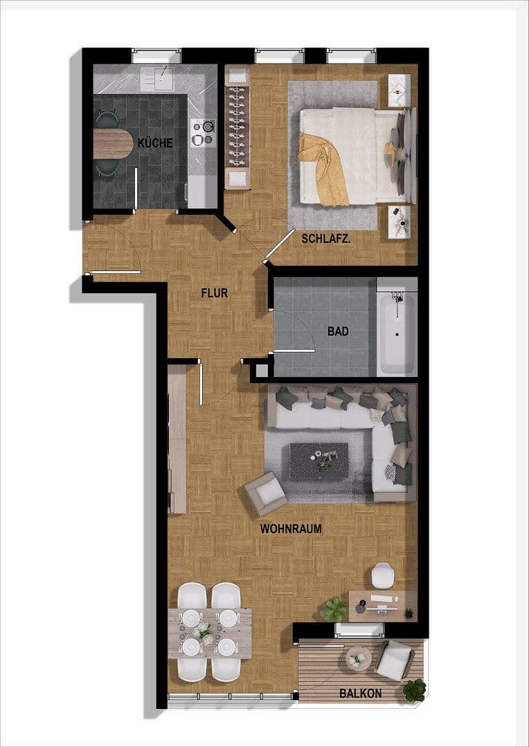 Prenájom bytu 2-izbový 59 m², Münchener Str. 20a, Ingolstadt, Bavorsko Prenájom bytu 2-izbový 59 m², Münchener Str. 20a, Ingolstadt, Bavorsko
