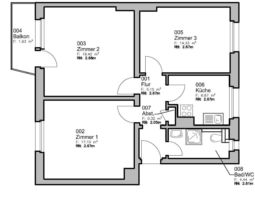 Prenájom bytu 3-izbový 70 m², Fennstr. 28, Berlin, Berlín Prenájom bytu 3-izbový 70 m², Fennstr. 28, Berlin, Berlín