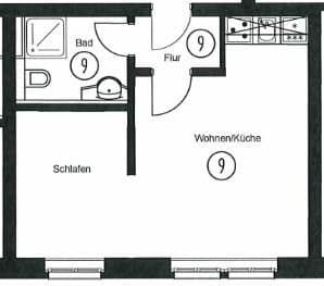 Prenájom bytu 1-izbový 36 m², Pfaffendorfer Straße 14, Leipzig, Sasko Prenájom bytu 1-izbový 36 m², Pfaffendorfer Straße 14, Leipzig, Sasko