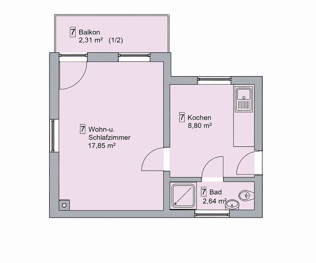 Prenájom bytu 1-izbový 32 m², Kernerstraße 62, Heilbronn, Bádensko-Wurttembersko Prenájom bytu 1-izbový 32 m², Kernerstraße 62, Heilbronn, Bádensko-Wurttembersko