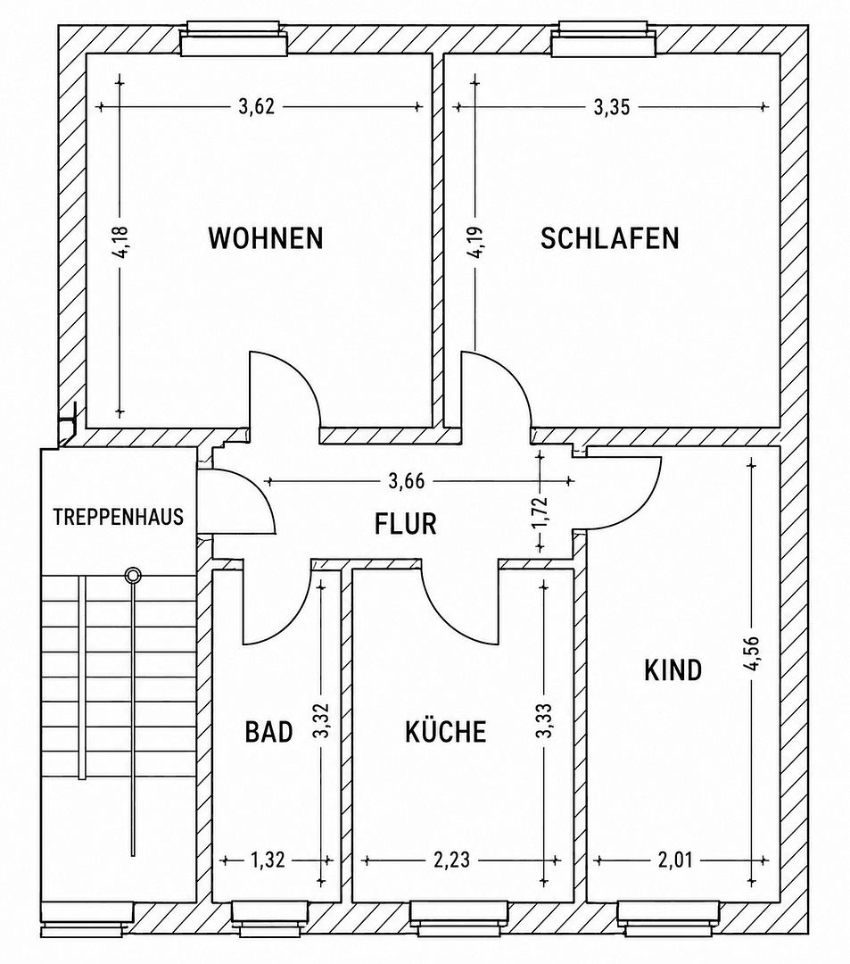 Prenájom bytu 3-izbový 54 m², Steiermarkstr. 1, Braunschweig, Dolné Sasko Prenájom bytu 3-izbový 54 m², Steiermarkstr. 1, Braunschweig, Dolné Sasko