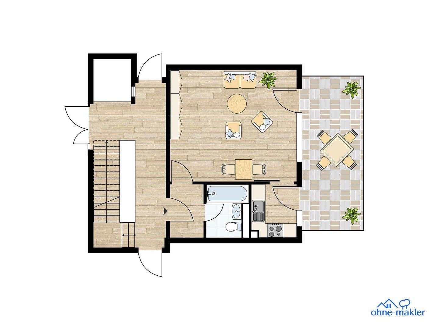 Prenájom bytu 1-izbový 42 m², Nymphenburger Straße 21c, München, Bavorsko Prenájom bytu 1-izbový 42 m², Nymphenburger Straße 21c, München, Bavorsko