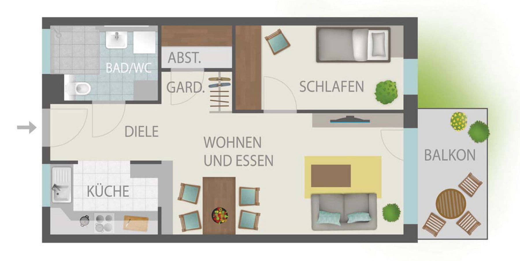 Prenájom bytu 2-izbový 55 m², Bgm.-Bohl-Str. 54, Augsburg, Bavorsko Prenájom bytu 2-izbový 55 m², Bgm.-Bohl-Str. 54, Augsburg, Bavorsko