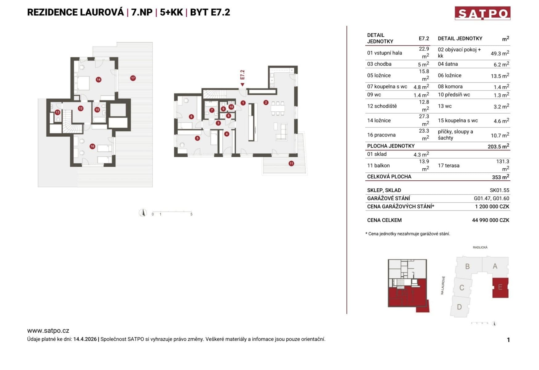 Predaj bytu 5-izbový 204 m², Na Laurové, Praha, Praha Predaj bytu 5-izbový 204 m², Na Laurové, Praha, Praha