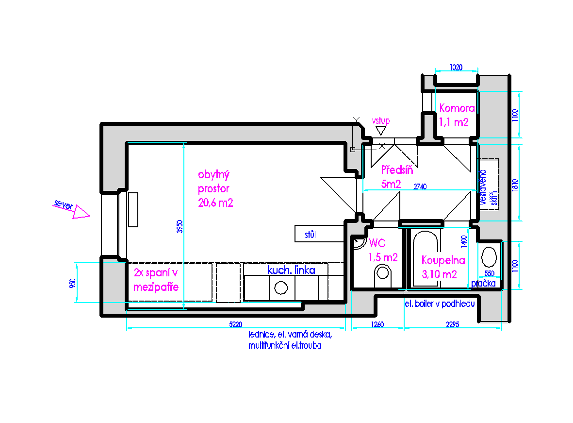 Prenájom bytu 1-izbový 31 m², Hartigova, Praha, Praha Prenájom bytu 1-izbový 31 m², Hartigova, Praha, Praha