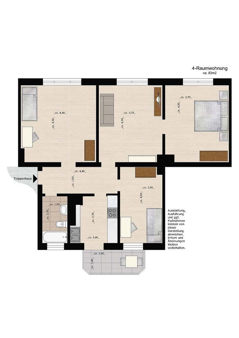 Prenájom bytu 4-izbový 84 m², Amalienstraße 123, Dessau-Roßlau, Sasko-Anhaltsko Prenájom bytu 4-izbový 84 m², Amalienstraße 123, Dessau-Roßlau, Sasko-Anhaltsko