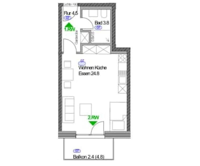 Prenájom bytu 1-izbový 36 m², Grünlandstr. 3a, Karlsfeld, Bavorsko Prenájom bytu 1-izbový 36 m², Grünlandstr. 3a, Karlsfeld, Bavorsko