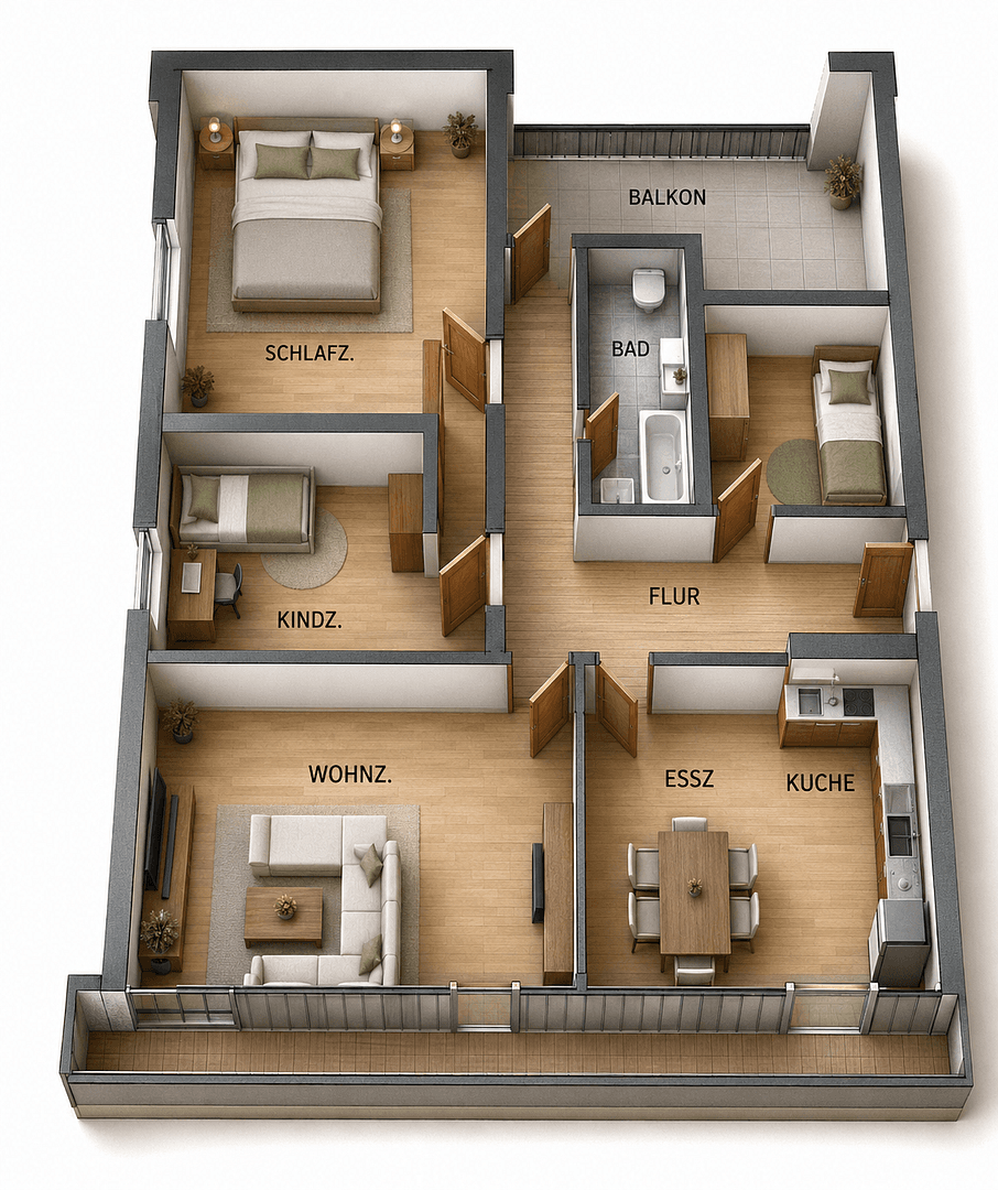 Prenájom bytu 4-izbový 101 m², Sulz am Neckar, Bádensko-Wurttembersko Prenájom bytu 4-izbový 101 m², Sulz am Neckar, Bádensko-Wurttembersko
