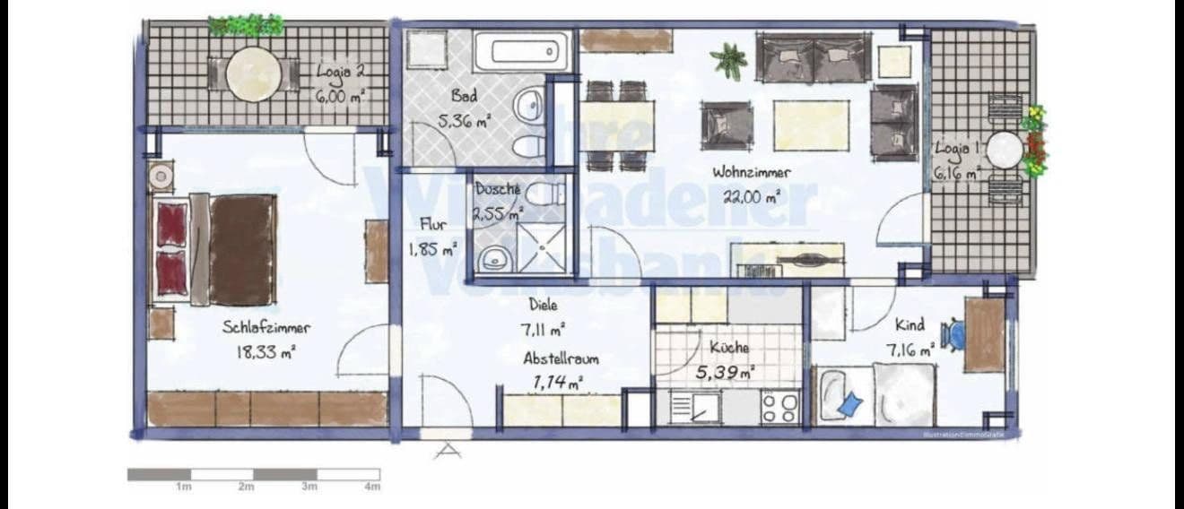 Predaj bytu 3-izbový 77 m², Erich-Ollenhauer-Str. 34e, Wiesbaden, Hesensko Predaj bytu 3-izbový 77 m², Erich-Ollenhauer-Str. 34e, Wiesbaden, Hesensko