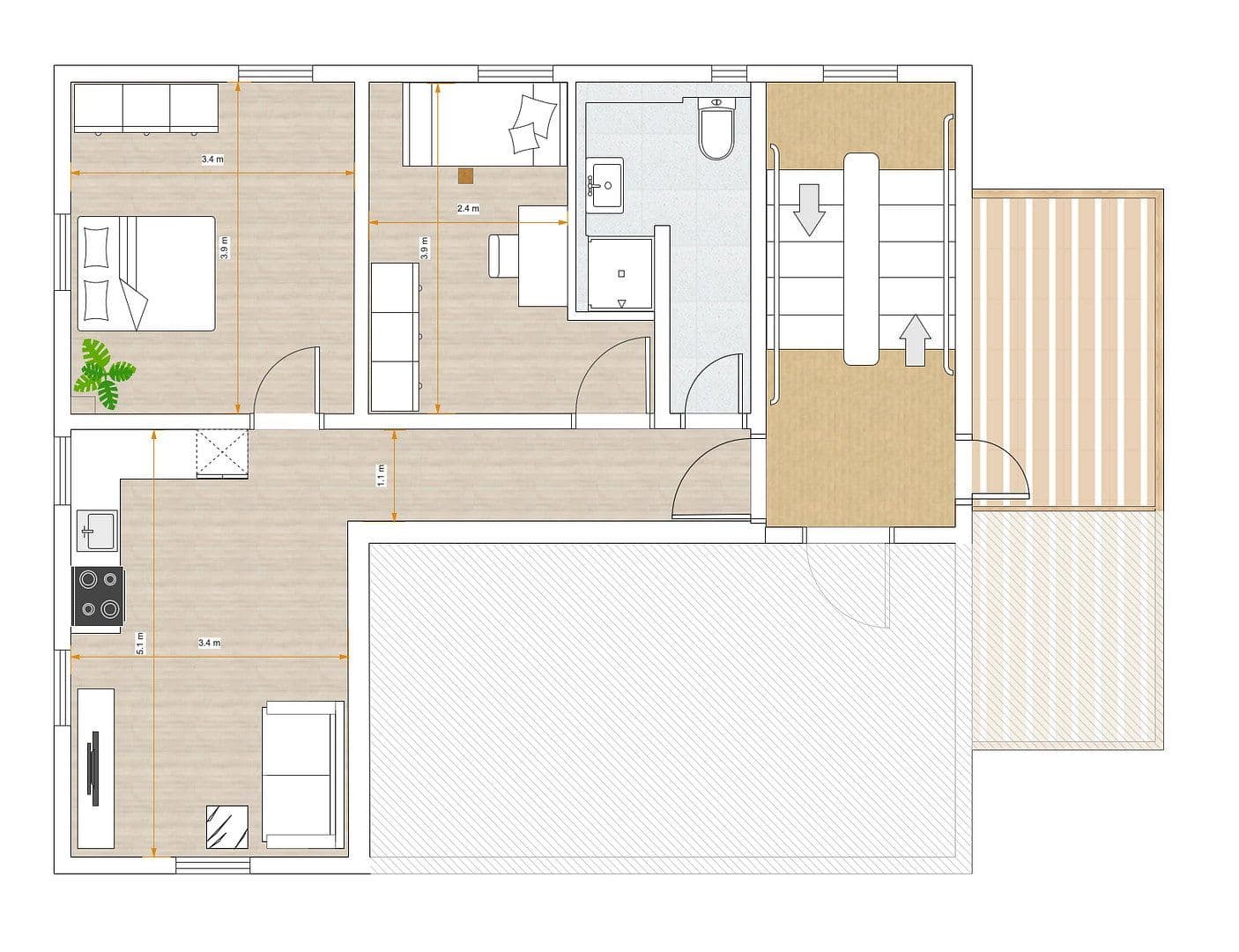Prenájom bytu 3-izbový 57 m², Keplerstraße 12, Tübingen, Bádensko-Wurttembersko Prenájom bytu 3-izbový 57 m², Keplerstraße 12, Tübingen, Bádensko-Wurttembersko