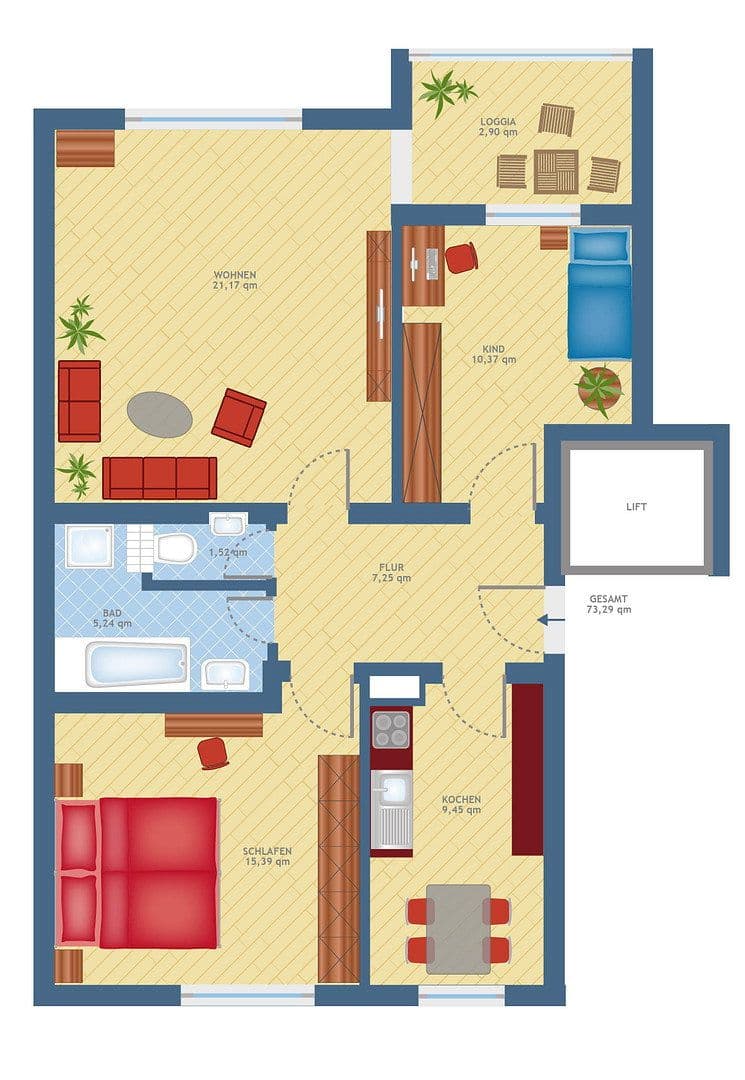 Predaj bytu 3-izbový 74 m², Königsbrunn, Bavorsko Predaj bytu 3-izbový 74 m², Königsbrunn, Bavorsko