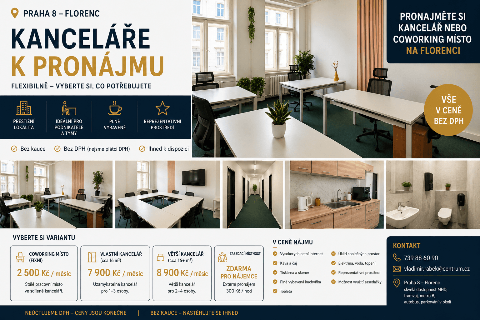 Prenájom kancelárie 110 m², Křižíkova, Praha, Praha Prenájom kancelárie 110 m², Křižíkova, Praha, Praha