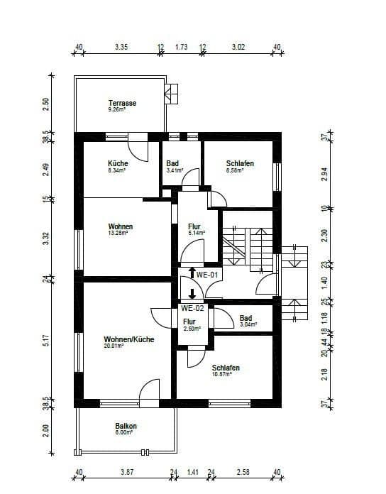Prenájom bytu 2-izbový 45 m², Hartenauer Straße 45, Bickenbach, Hesensko Prenájom bytu 2-izbový 45 m², Hartenauer Straße 45, Bickenbach, Hesensko