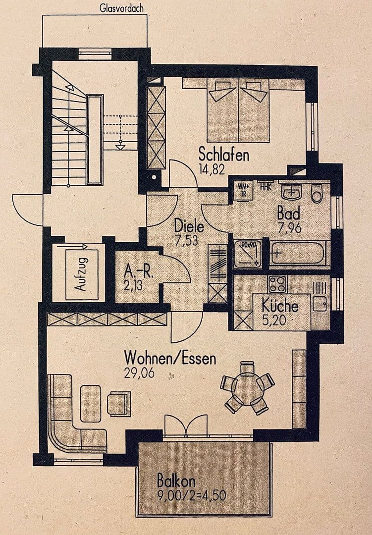 Prenájom bytu 2-izbový 72 m², Graben, Bavorsko Prenájom bytu 2-izbový 72 m², Graben, Bavorsko