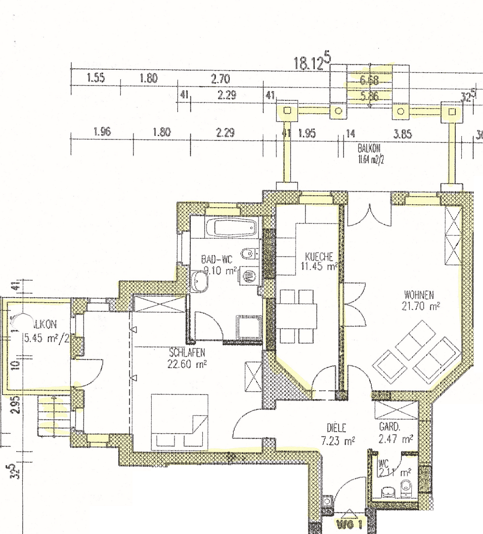Prenájom bytu 2-izbový 86 m², Rohrer Str. 2, Meiningen, Durínsko Prenájom bytu 2-izbový 86 m², Rohrer Str. 2, Meiningen, Durínsko