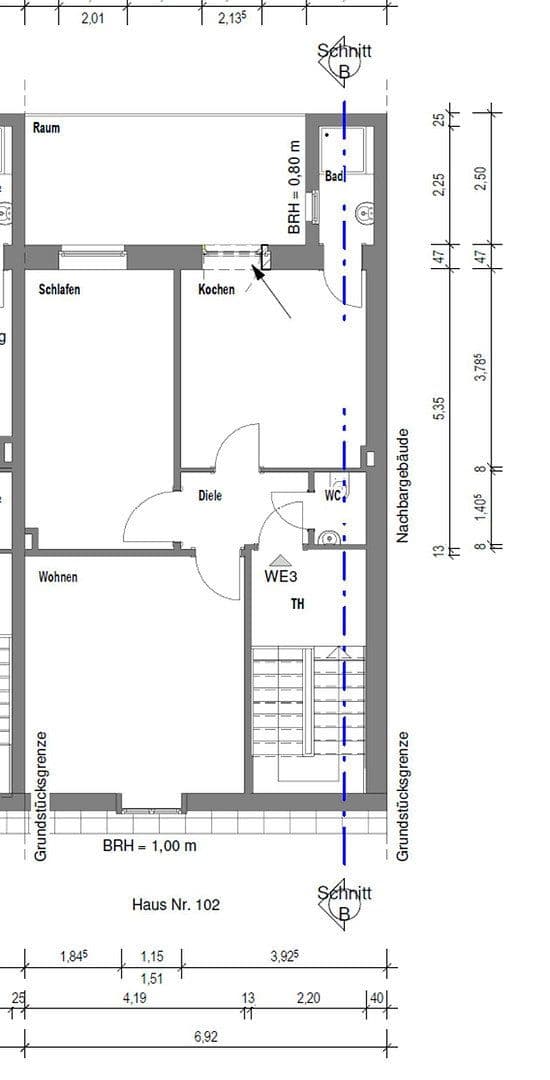 Prenájom bytu 3-izbový 60 m², Werler Straße 102, Hamm, Severné Porýnie - Westfálsko Prenájom bytu 3-izbový 60 m², Werler Straße 102, Hamm, Severné Porýnie - Westfálsko