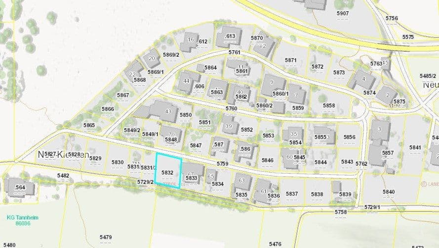 Predaj pozemku 842 m², Neu-Kienzen 70, Tannheim, Tirolsko Predaj pozemku 842 m², Neu-Kienzen 70, Tannheim, Tirolsko