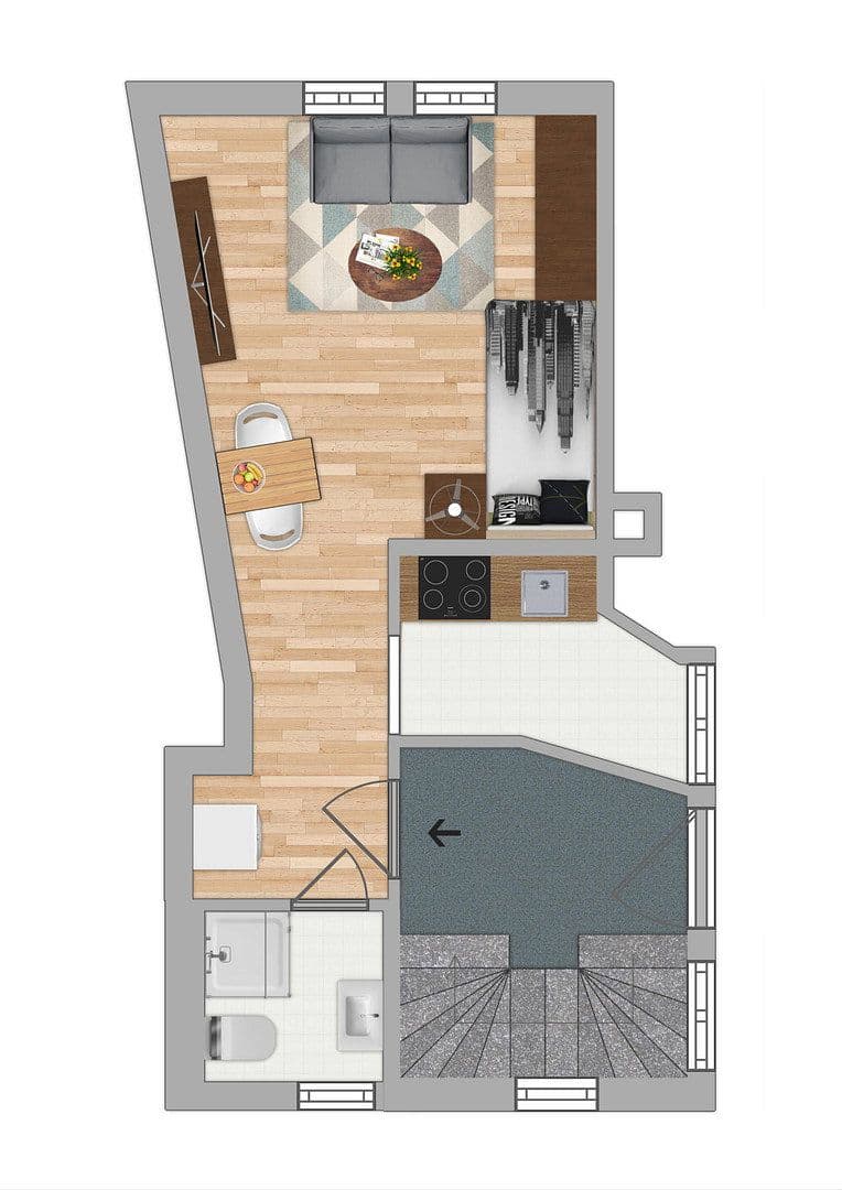 Prenájom bytu 1-izbový 27 m², Rathausstraße 7, Hofheim am Taunus, Hesensko Prenájom bytu 1-izbový 27 m², Rathausstraße 7, Hofheim am Taunus, Hesensko