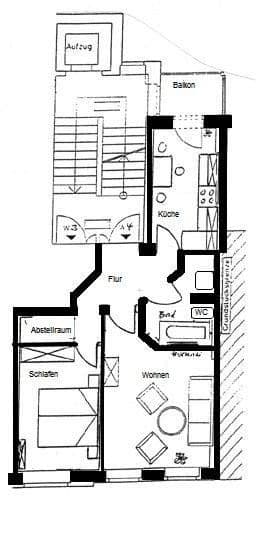 Prenájom bytu 2-izbový 50 m², Leipziger Straße 61, Zwickau, Sasko Prenájom bytu 2-izbový 50 m², Leipziger Straße 61, Zwickau, Sasko