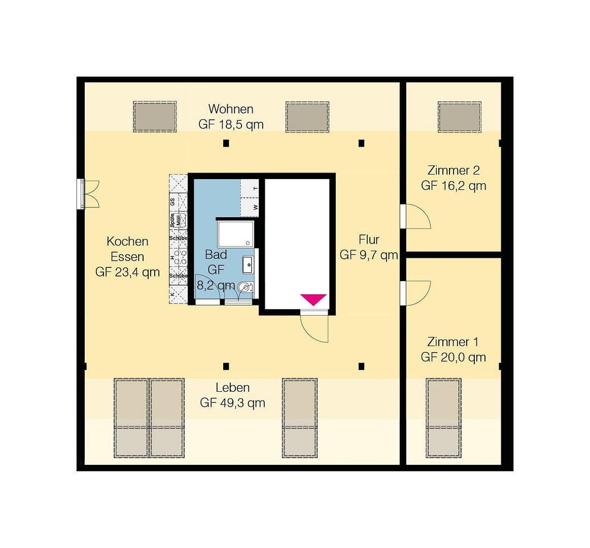 Prenájom bytu 3-izbový 111 m², Am Küsterberg 6B, Wolfsburg, Dolné Sasko Prenájom bytu 3-izbový 111 m², Am Küsterberg 6B, Wolfsburg, Dolné Sasko