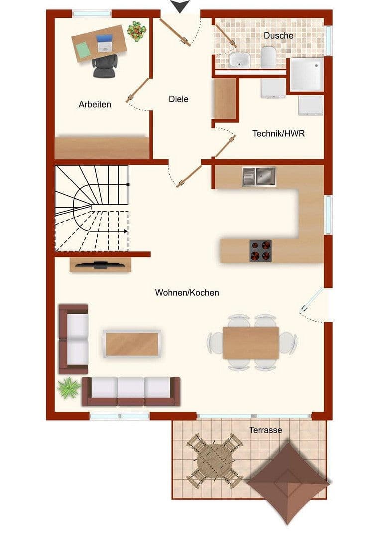 Prenájom domu 145 m², pozemok 269 m², Feucht, Bavorsko Prenájom domu 145 m², pozemok 269 m², Feucht, Bavorsko