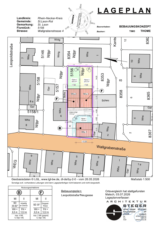 Predaj pozemku 211 m², Wallgrabenstraße 4, St. Leon-Rot, Bádensko-Wurttembersko Predaj pozemku 211 m², Wallgrabenstraße 4, St. Leon-Rot, Bádensko-Wurttembersko