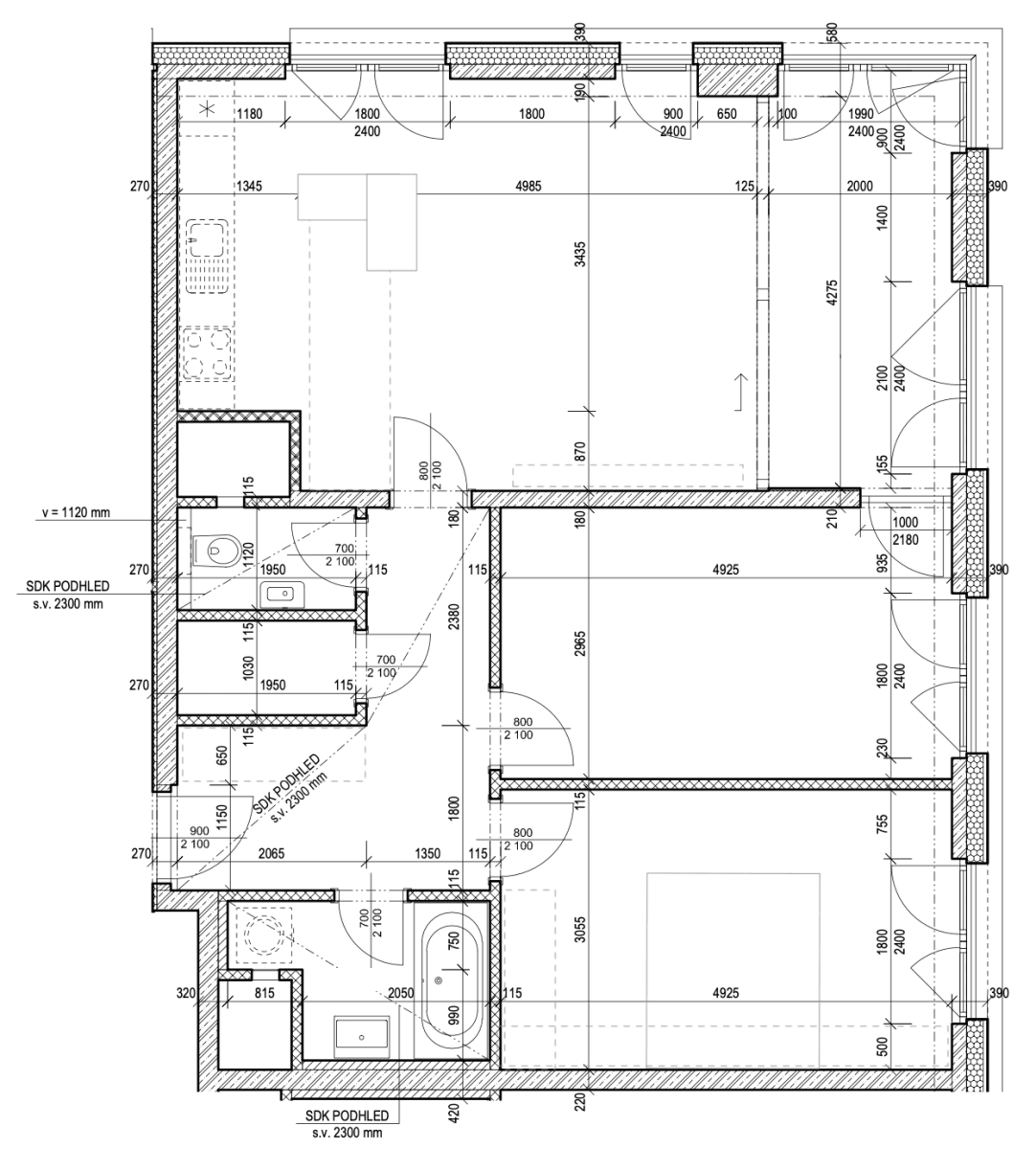 Prenájom bytu 3-izbový 83 m², Olšanská, Praha, Praha Prenájom bytu 3-izbový 83 m², Olšanská, Praha, Praha