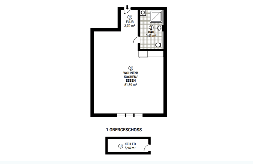 Predaj bytu 1-izbový 65 m², Stockacher Straße 6, Tuttlingen, Bádensko-Wurttembersko Predaj bytu 1-izbový 65 m², Stockacher Straße 6, Tuttlingen, Bádensko-Wurttembersko