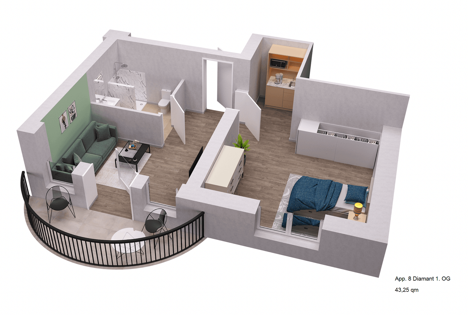 Prenájom bytu 2-izbový 44 m², Bad Nenndorf, Dolné Sasko Prenájom bytu 2-izbový 44 m², Bad Nenndorf, Dolné Sasko