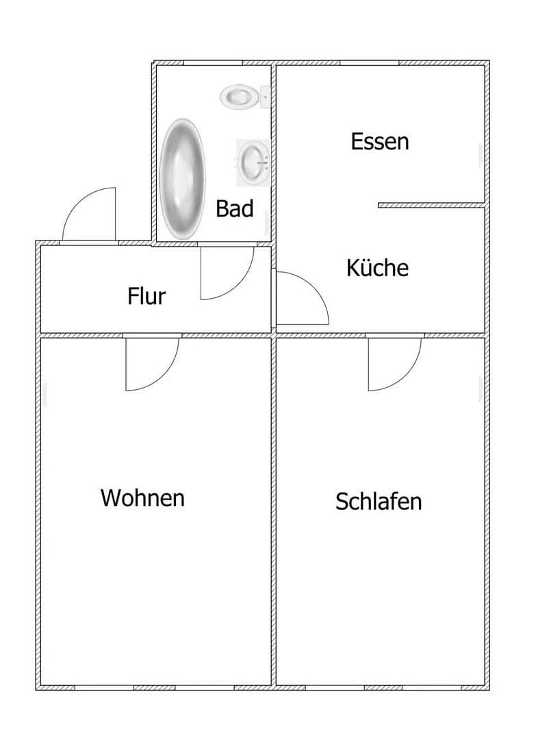 Prenájom bytu 2-izbový 65 m², Theaterstr. 11, Hof, Bavorsko Prenájom bytu 2-izbový 65 m², Theaterstr. 11, Hof, Bavorsko