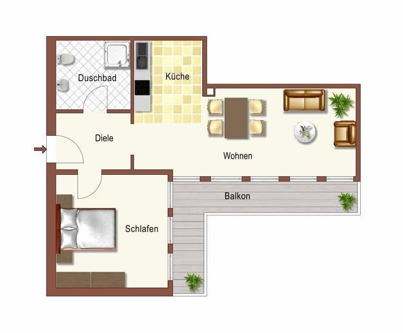 Prenájom bytu 2-izbový 40 m², Grundstr. 0, Detmold, Severné Porýnie - Westfálsko Prenájom bytu 2-izbový 40 m², Grundstr. 0, Detmold, Severné Porýnie - Westfálsko