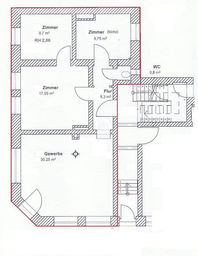 Prenájom nebytového priestoru 73 m², Ricklinger Str. 126, Hannover, Dolné Sasko Prenájom nebytového priestoru 73 m², Ricklinger Str. 126, Hannover, Dolné Sasko