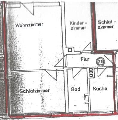 Prenájom bytu 3-izbový 67 m², Mergendorfer Weg 42, Riesa, Sasko Prenájom bytu 3-izbový 67 m², Mergendorfer Weg 42, Riesa, Sasko