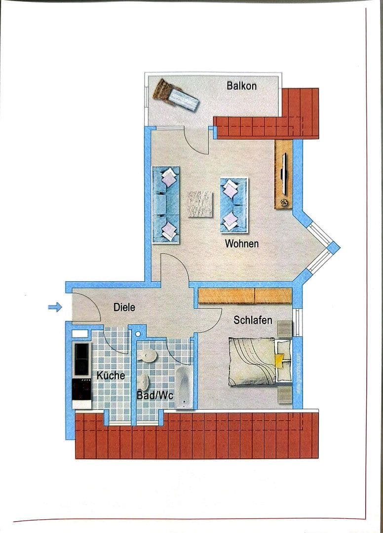 Predaj bytu 2-izbový 45 m², Inzlingen, Bádensko-Wurttembersko Predaj bytu 2-izbový 45 m², Inzlingen, Bádensko-Wurttembersko