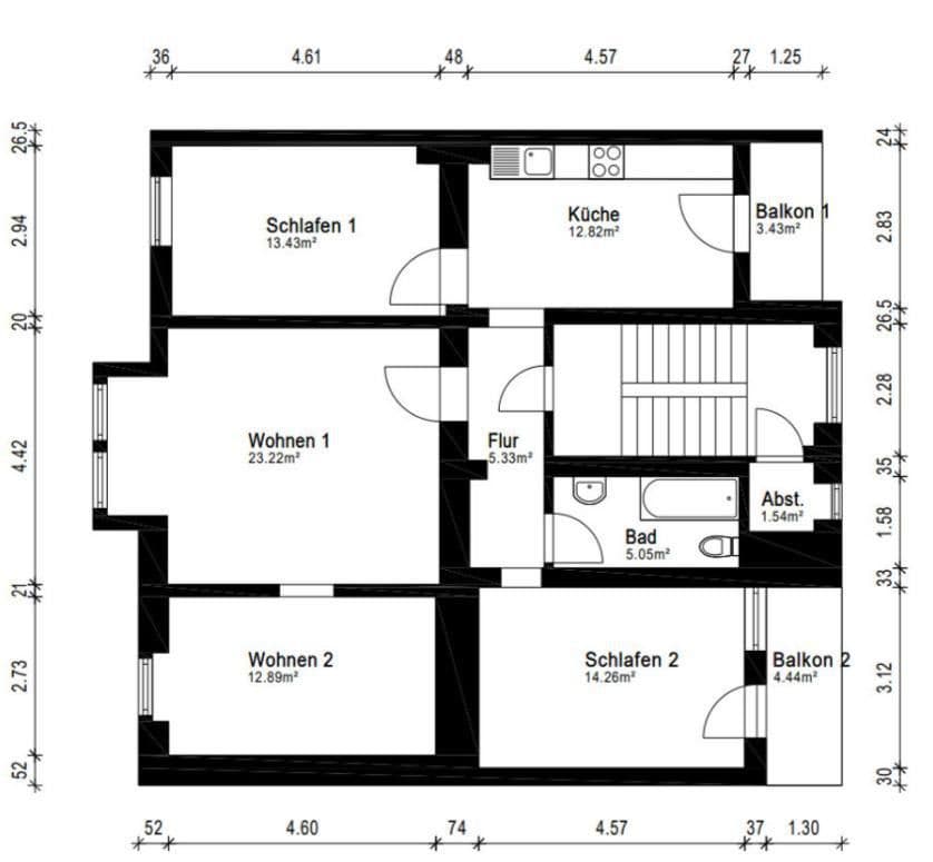 Prenájom bytu 4-izbový 94 m², Uellendahlerstr. 91, Wuppertal, Severné Porýnie - Westfálsko Prenájom bytu 4-izbový 94 m², Uellendahlerstr. 91, Wuppertal, Severné Porýnie - Westfálsko