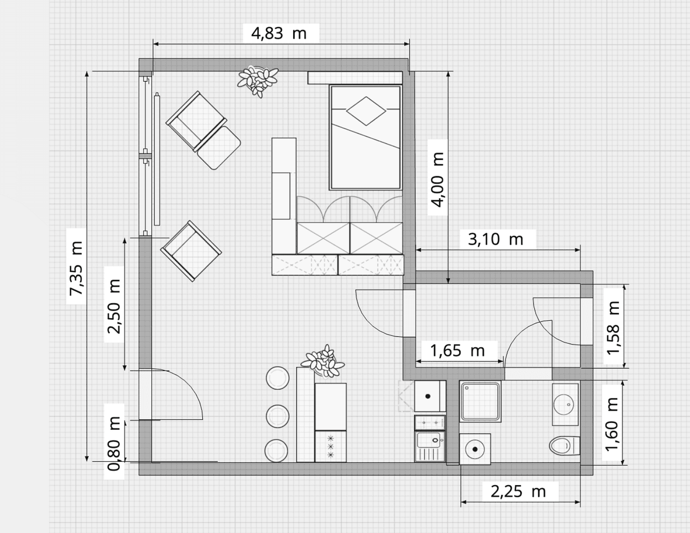 Prenájom bytu 1-izbový 59 m², Bremen, Brémy Prenájom bytu 1-izbový 59 m², Bremen, Brémy