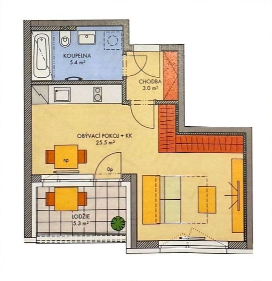 Predaj bytu 2-izbový 40 m², Gollové, Praha, Praha Predaj bytu 2-izbový 40 m², Gollové, Praha, Praha