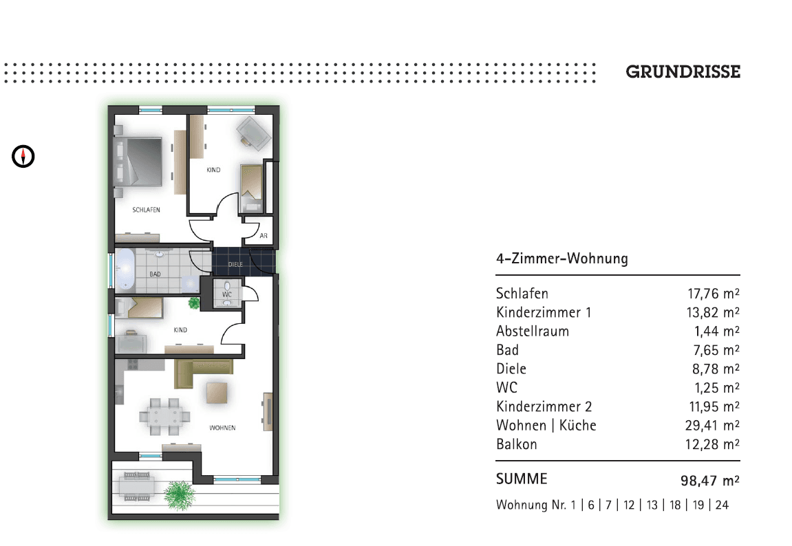 Prenájom bytu 4-izbový 98 m², Neckarpark 47, Villingen-Schwenningen, Bádensko-Wurttembersko Prenájom bytu 4-izbový 98 m², Neckarpark 47, Villingen-Schwenningen, Bádensko-Wurttembersko