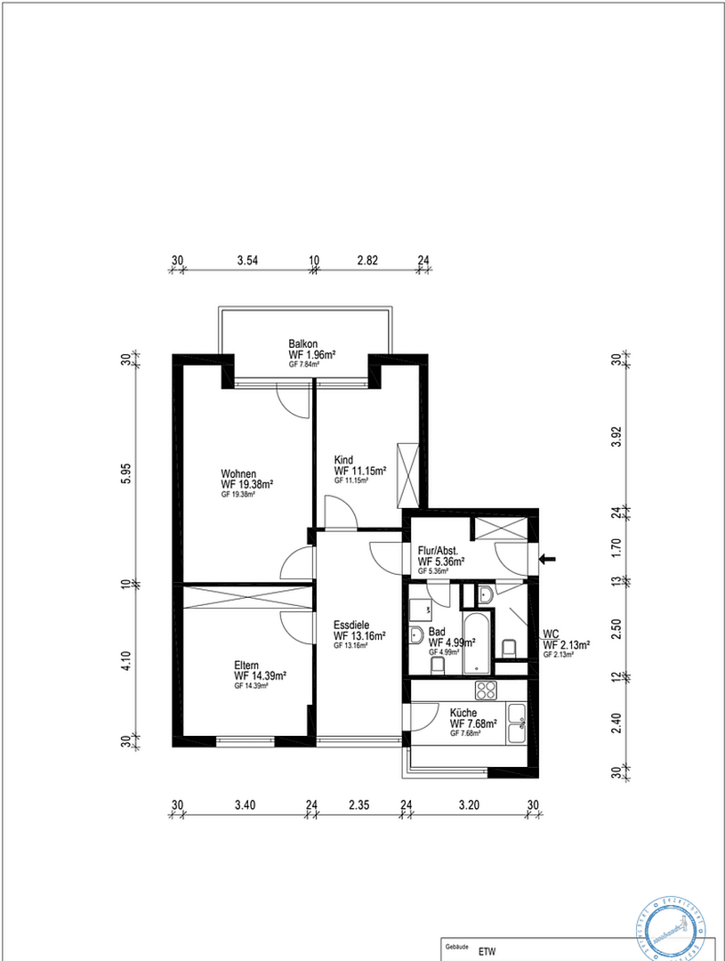 Predaj bytu 3-izbový 81 m², Bremerhaven, Brémy Predaj bytu 3-izbový 81 m², Bremerhaven, Brémy