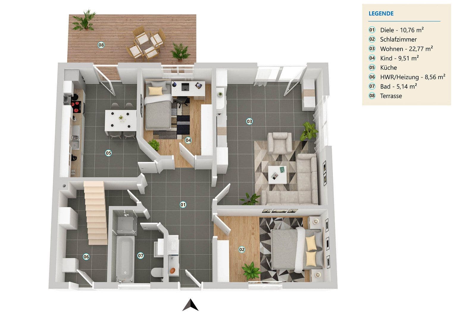 Prenájom bytu 3-izbový 88 m², Königsmoor, Dolné Sasko Prenájom bytu 3-izbový 88 m², Königsmoor, Dolné Sasko