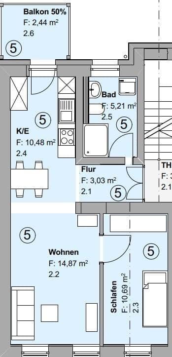 Prenájom bytu 2-izbový 47 m², Streiberstr. 7, Halle, Sasko-Anhaltsko Prenájom bytu 2-izbový 47 m², Streiberstr. 7, Halle, Sasko-Anhaltsko