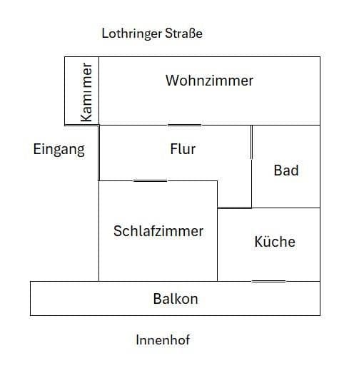 Prenájom bytu 2-izbový 62 m², Lothringer Str. 07-15, Oberhausen, Severné Porýnie - Westfálsko Prenájom bytu 2-izbový 62 m², Lothringer Str. 07-15, Oberhausen, Severné Porýnie - Westfálsko
