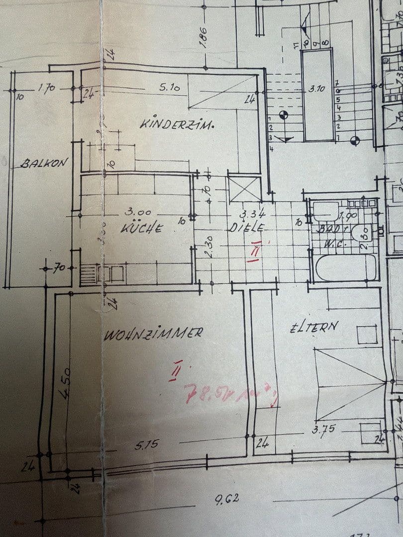 Prenájom bytu 3-izbový 79 m², Handwerksweg 14, Bochum, Severné Porýnie - Westfálsko Prenájom bytu 3-izbový 79 m², Handwerksweg 14, Bochum, Severné Porýnie - Westfálsko