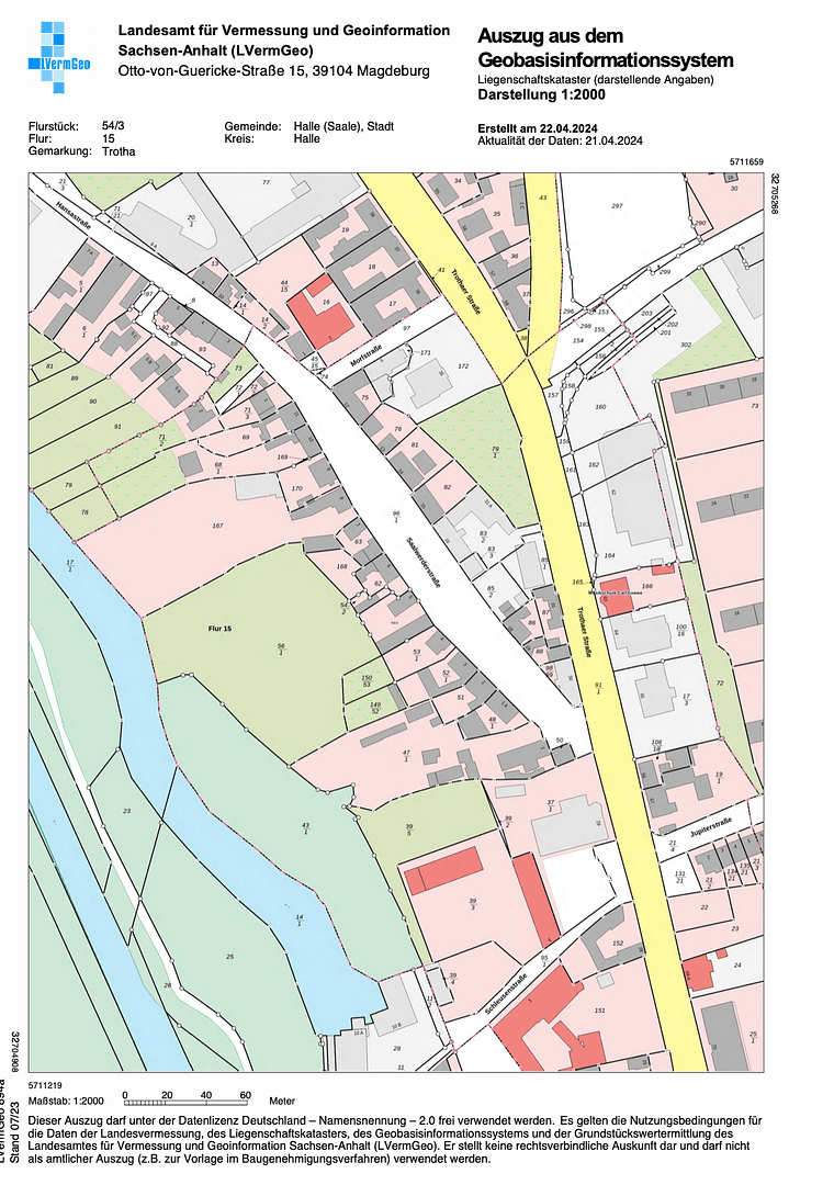 Predaj pozemku 660 m², Saalwerder Straße 5, Halle, Sasko-Anhaltsko Predaj pozemku 660 m², Saalwerder Straße 5, Halle, Sasko-Anhaltsko